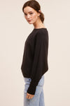 waffle knit dolman top