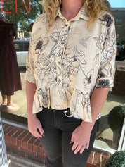 Vintage floral blouse