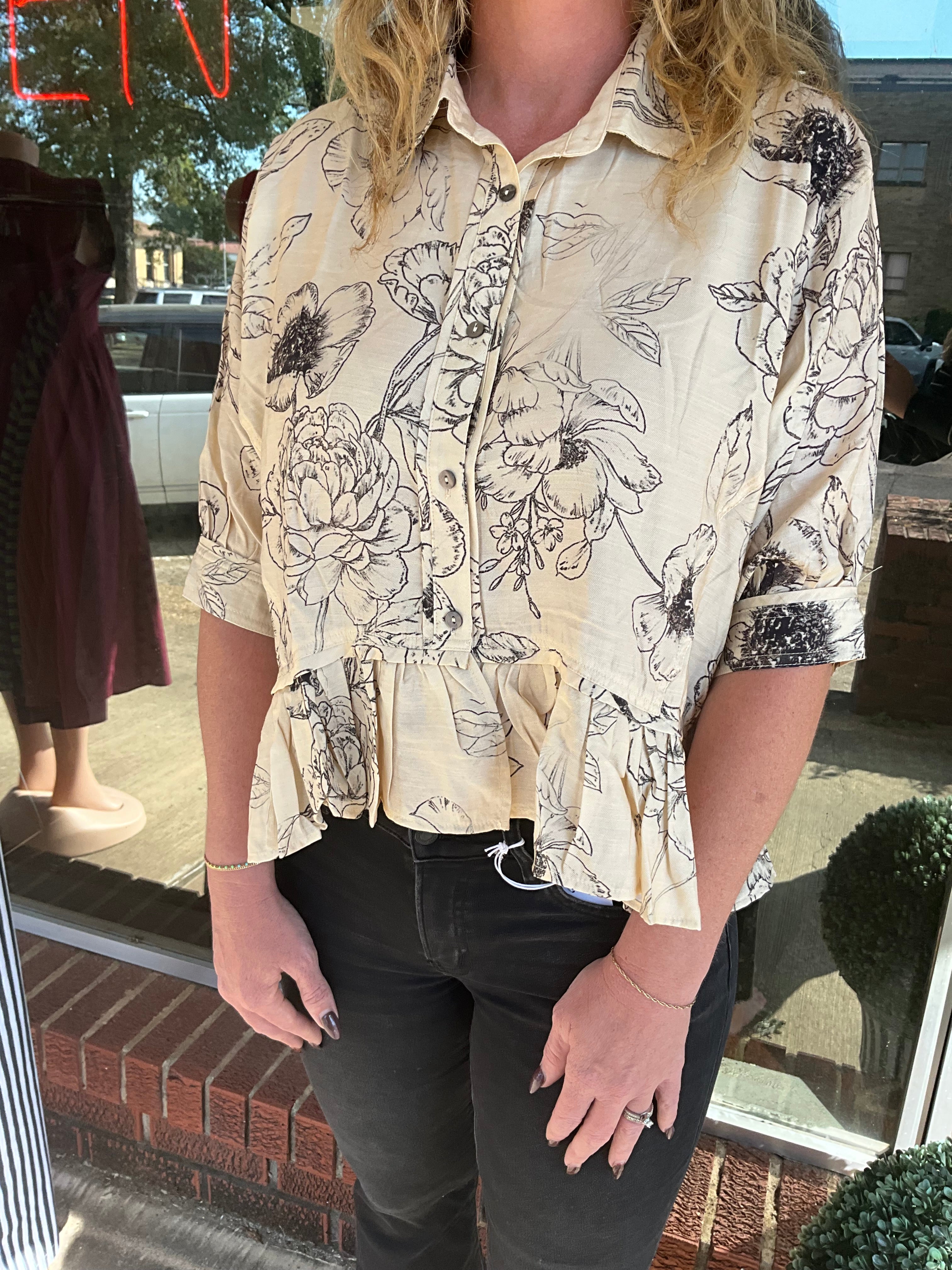 Vintage floral blouse