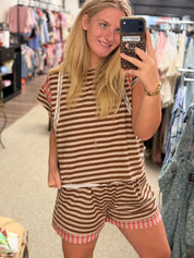 Sweet Stripe Contrast Lounge Set