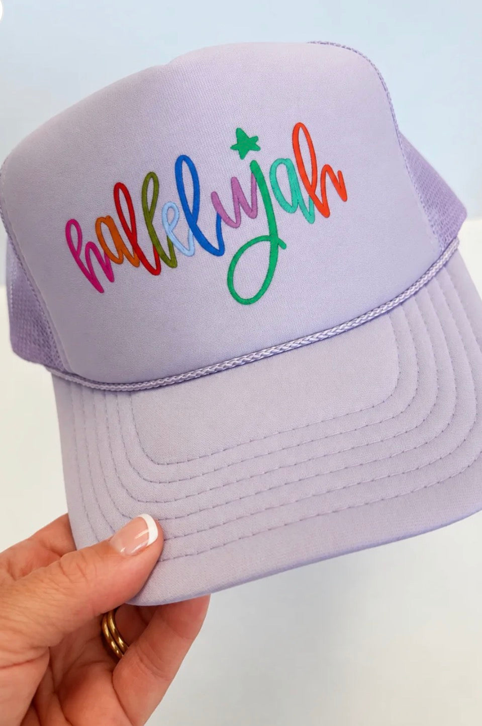 Hallelujah Lavender Trucker Hat