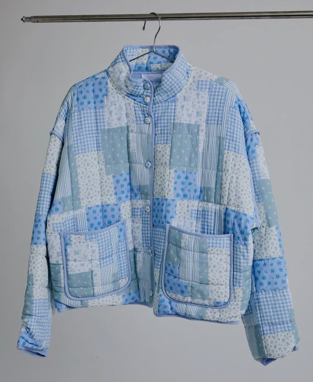 Blue patchwork jacket