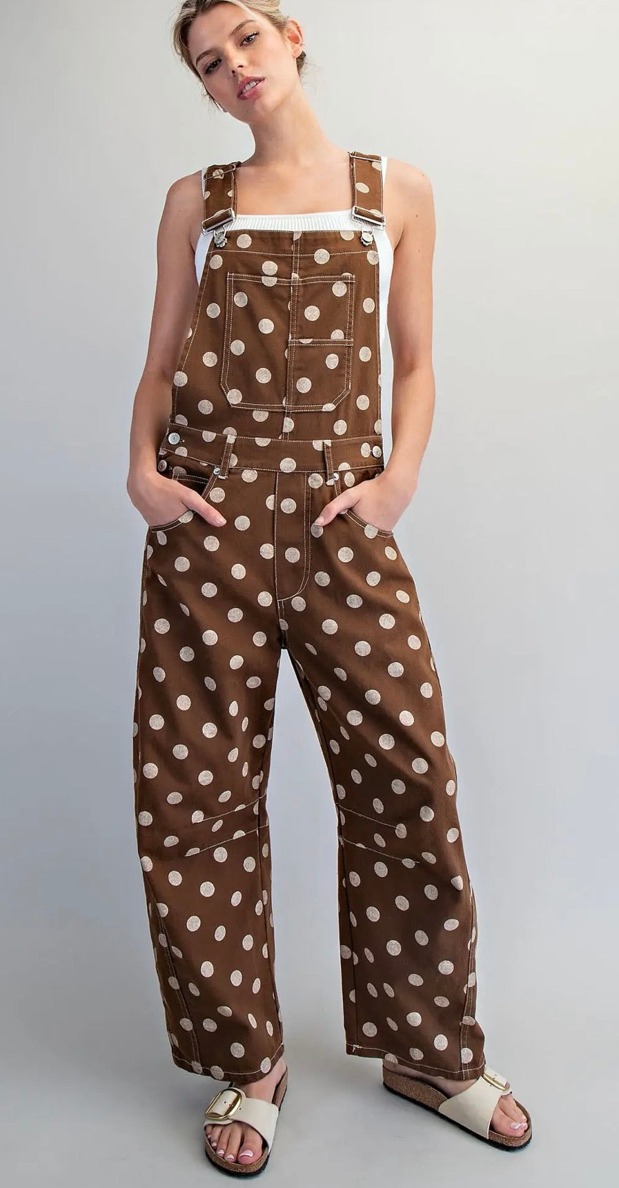 Playful Polka Dot Overalls