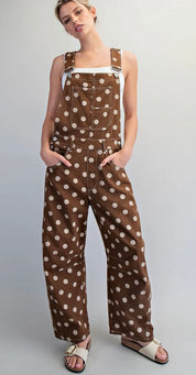 Playful Polka Dot Overalls
