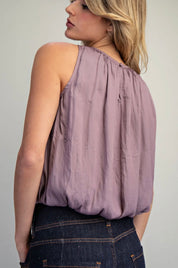 Moonlit Grace Satin Blouse