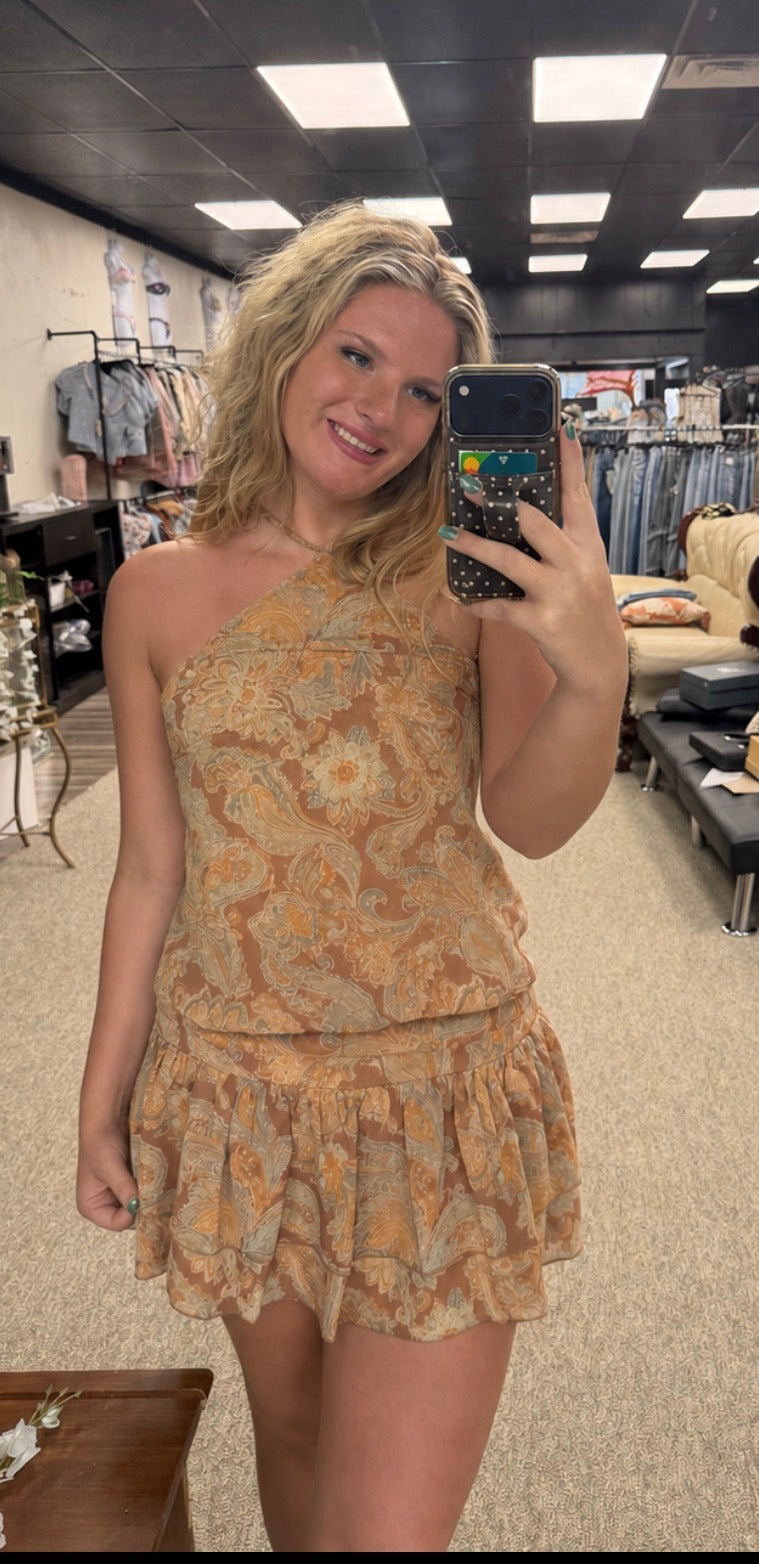 Desert bloom haulter neck dress