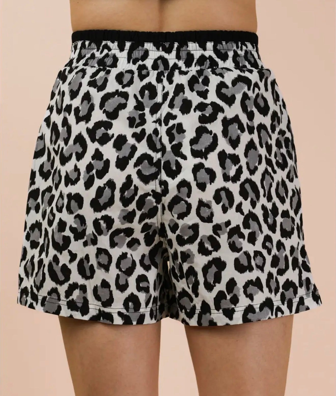 Gray leopard boxer shorts