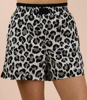 Gray leopard boxer shorts
