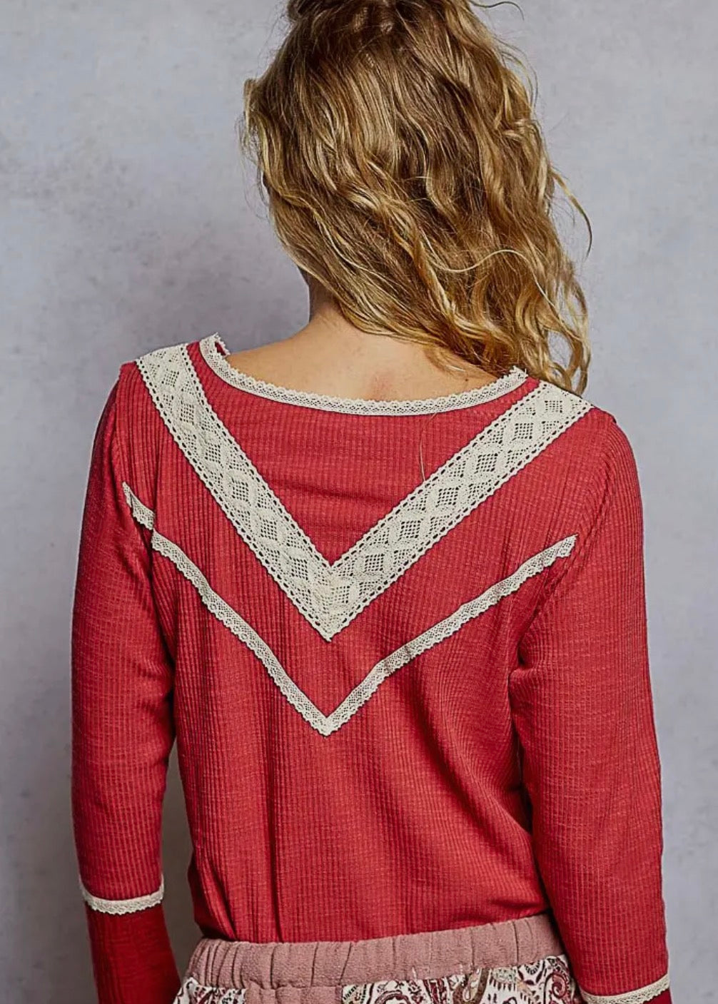 Rasberry Knit rib top