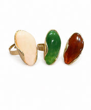 Autumn Gem Adjustable Statement Rings