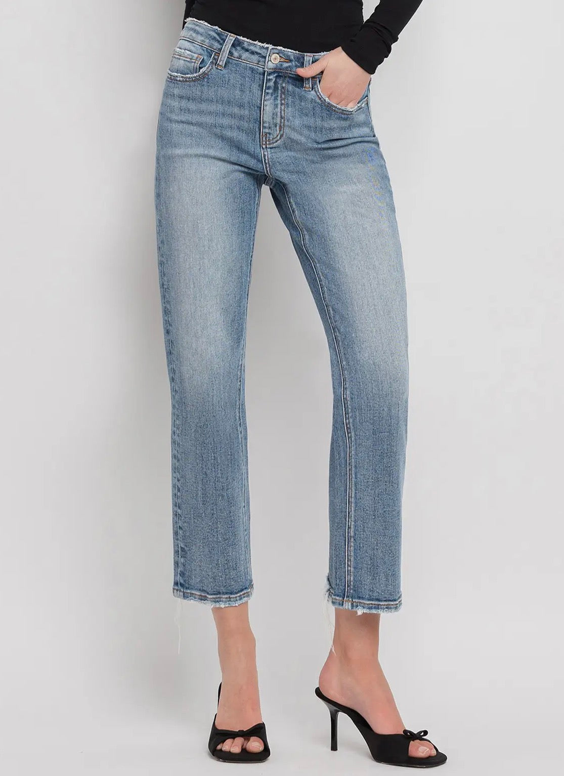 Lovervet mid rise cropped Stella jeans