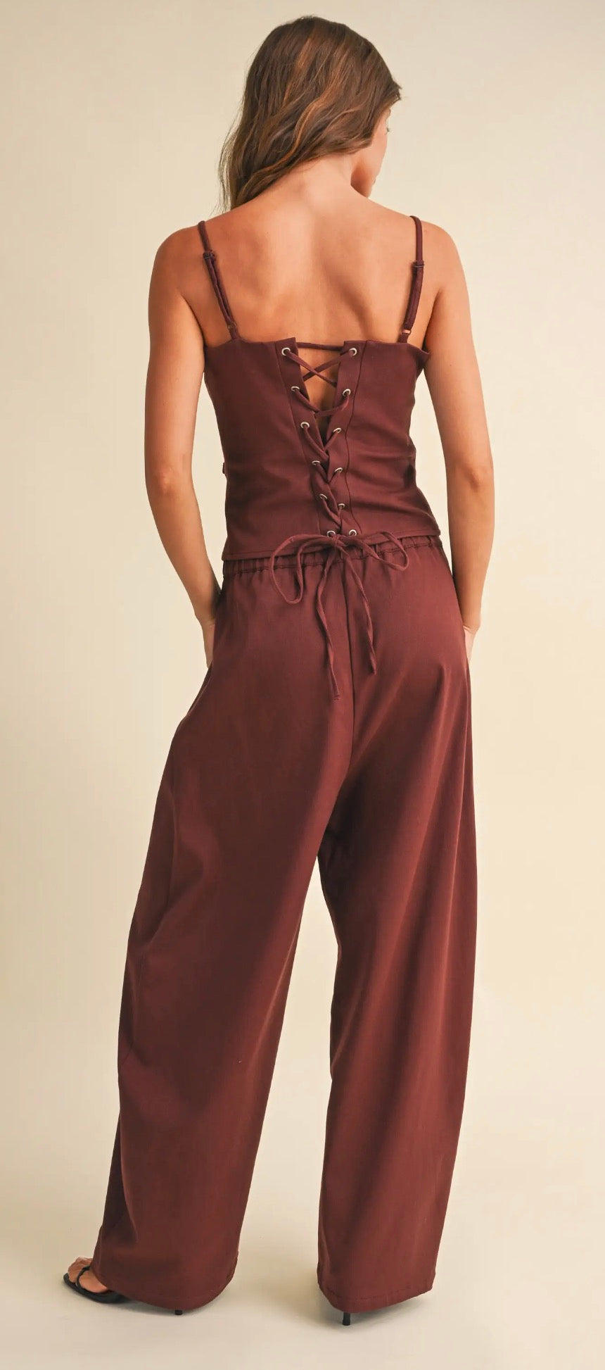 Merlot Moment Corset Pant Set