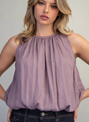 Moonlit Grace Satin Blouse