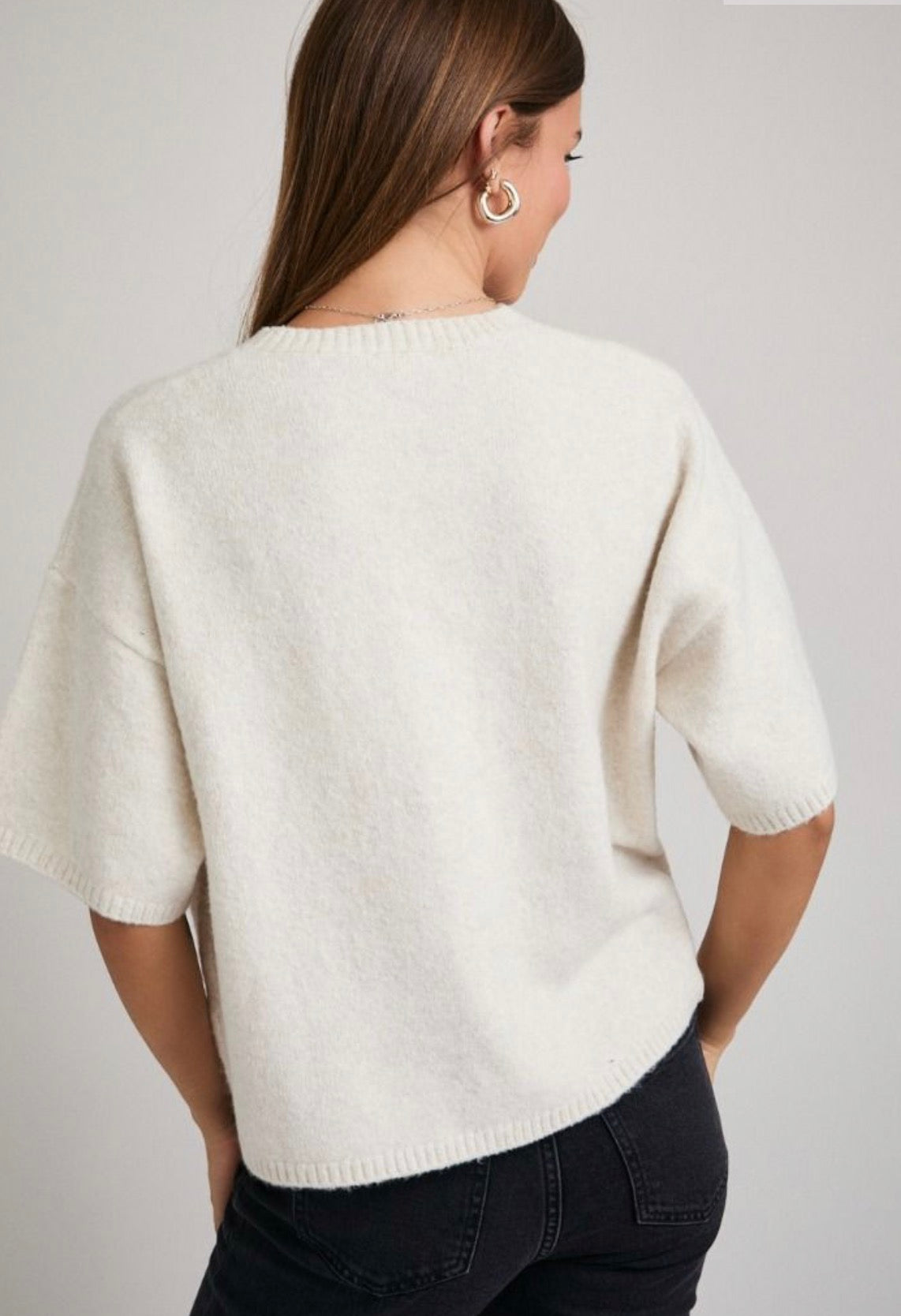 The Cozy Cloud Boxy Knit Tee