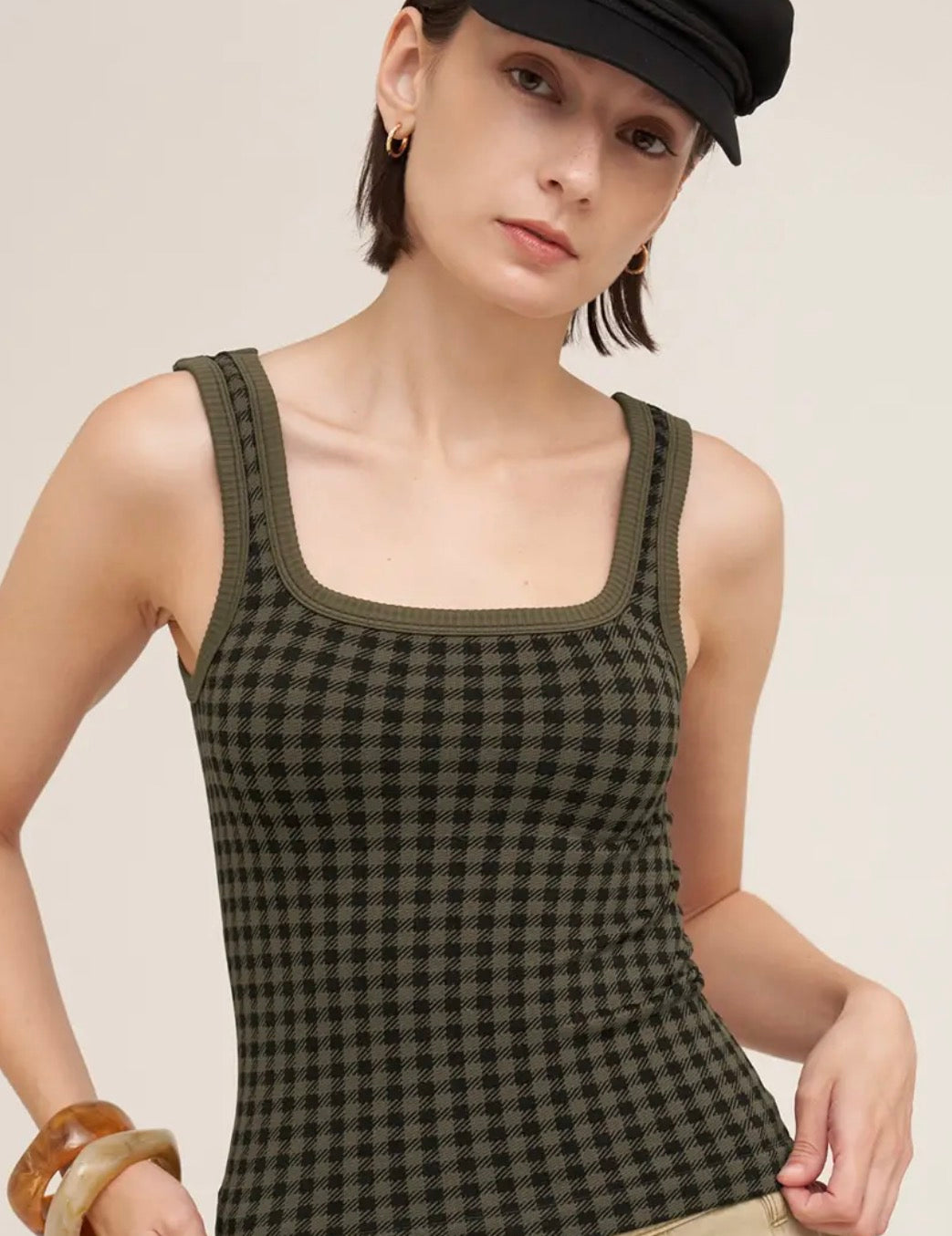 Checkmate NIKIBIKI Square-Neck Tank Top