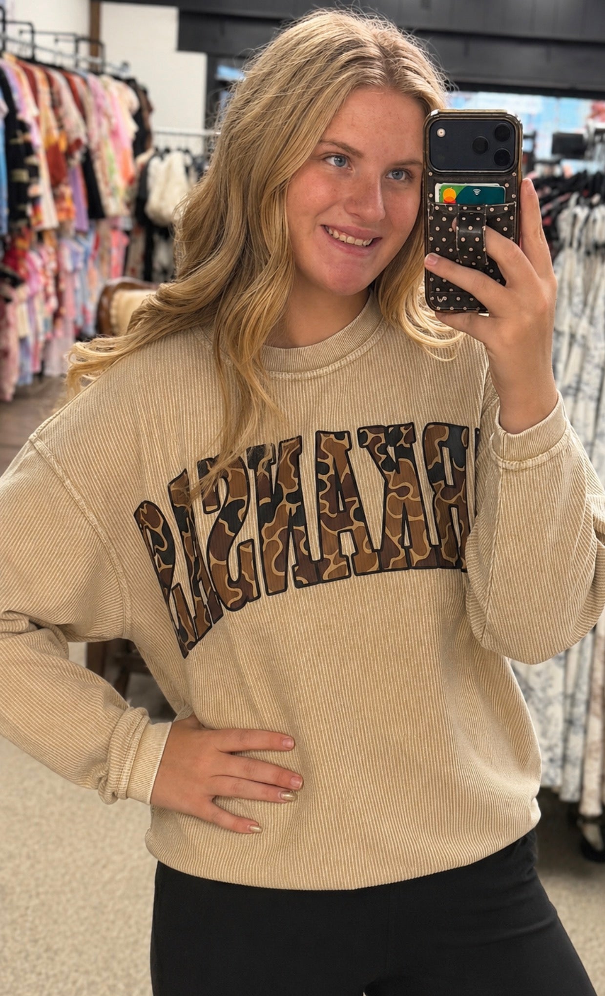 Arkansas Camo Varsity Sweatshirt