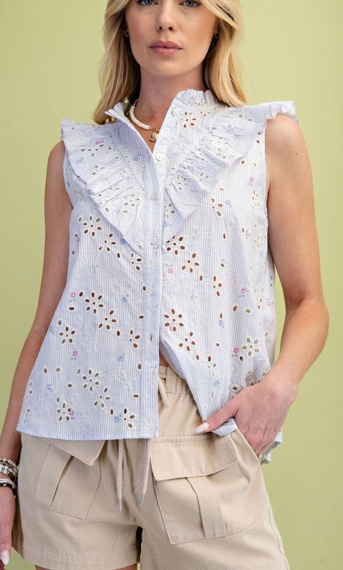 Sweet Magnolia Eyelet Blouse