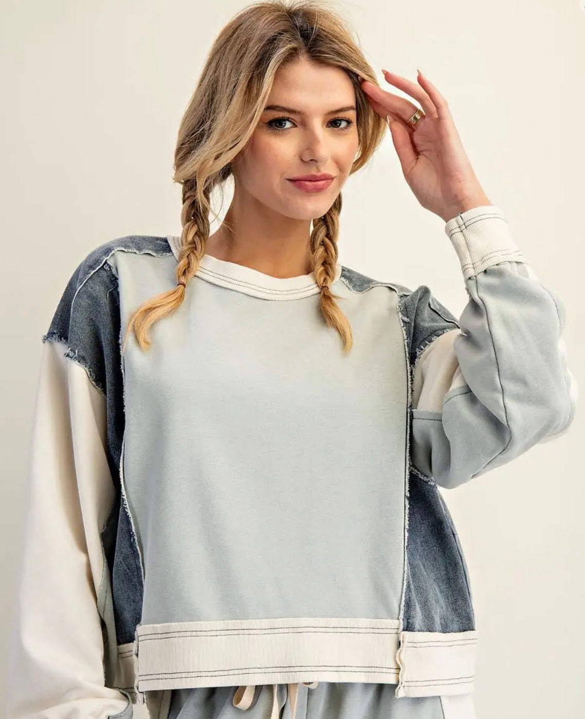 Washed blue sweatshirt