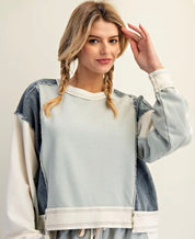 Washed blue sweatshirt