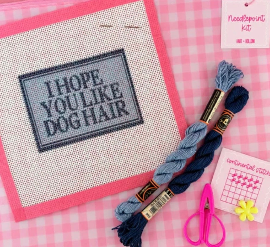 Dog hair needlepoint