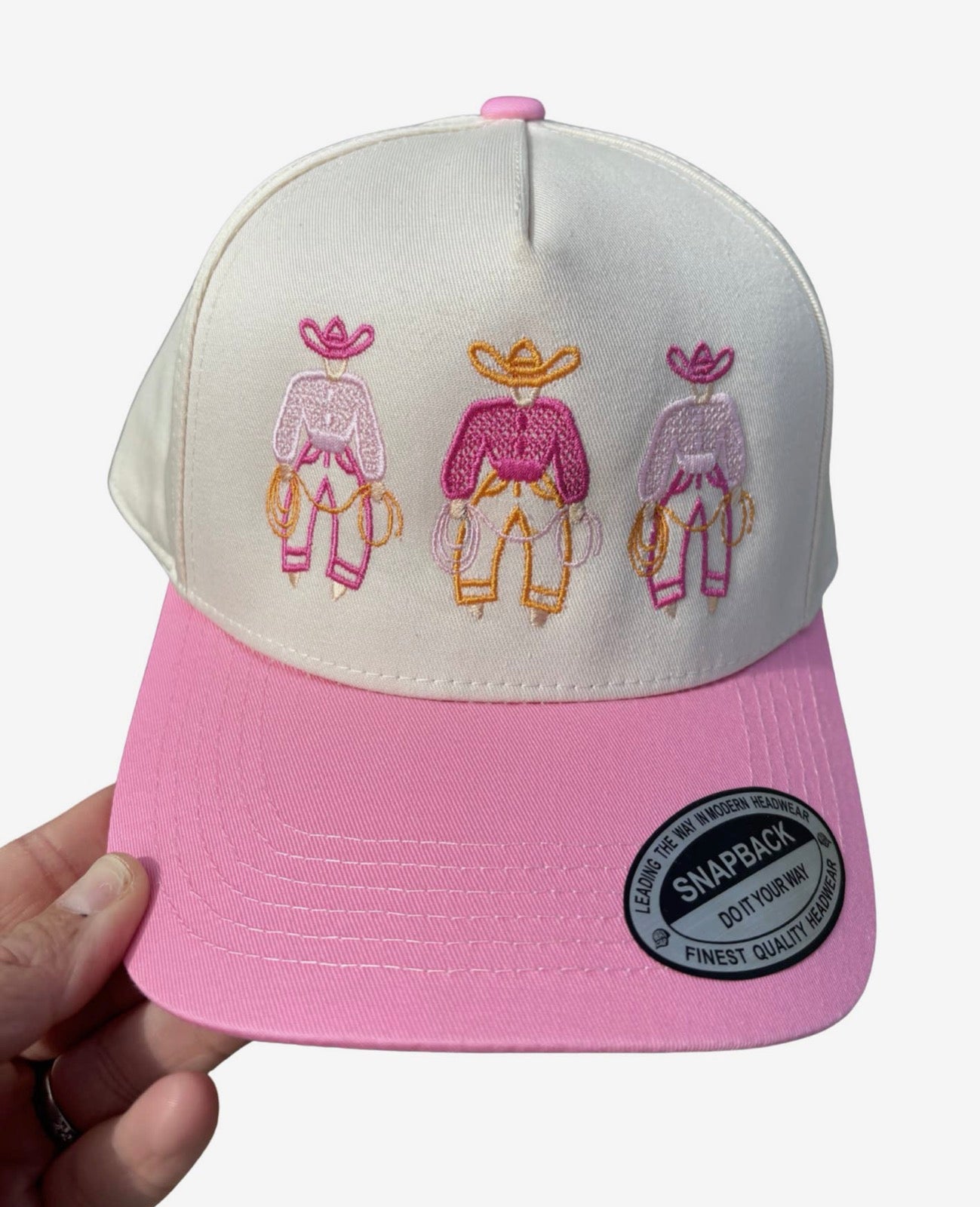 Pink Rodeo Trio Embroidered Canvas Cap