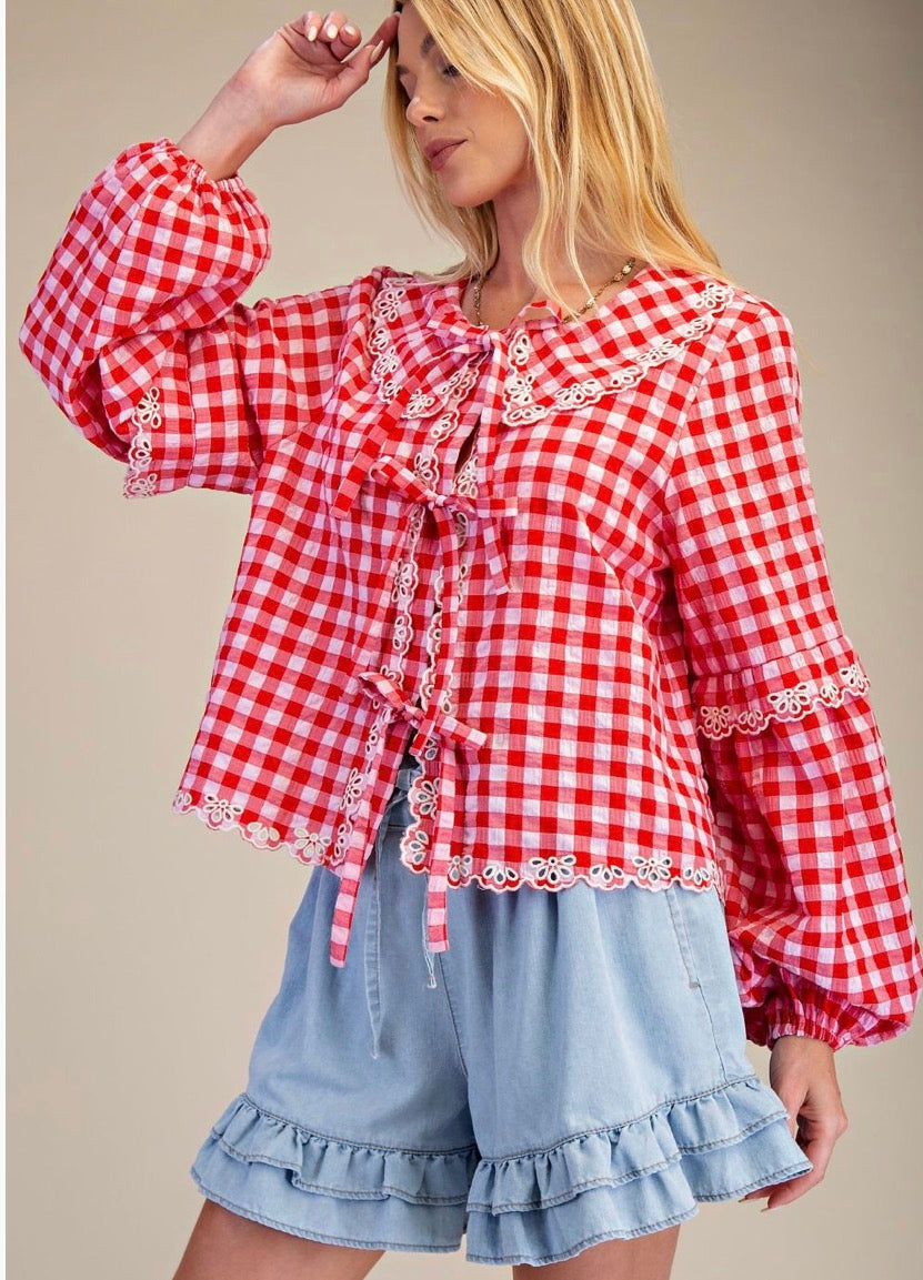 Cherry Picnic Bow Blouse