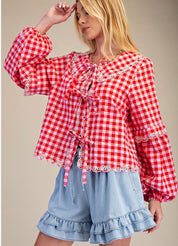 Cherry Picnic Bow Blouse
