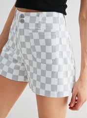 Grey Checkered Charm shorts