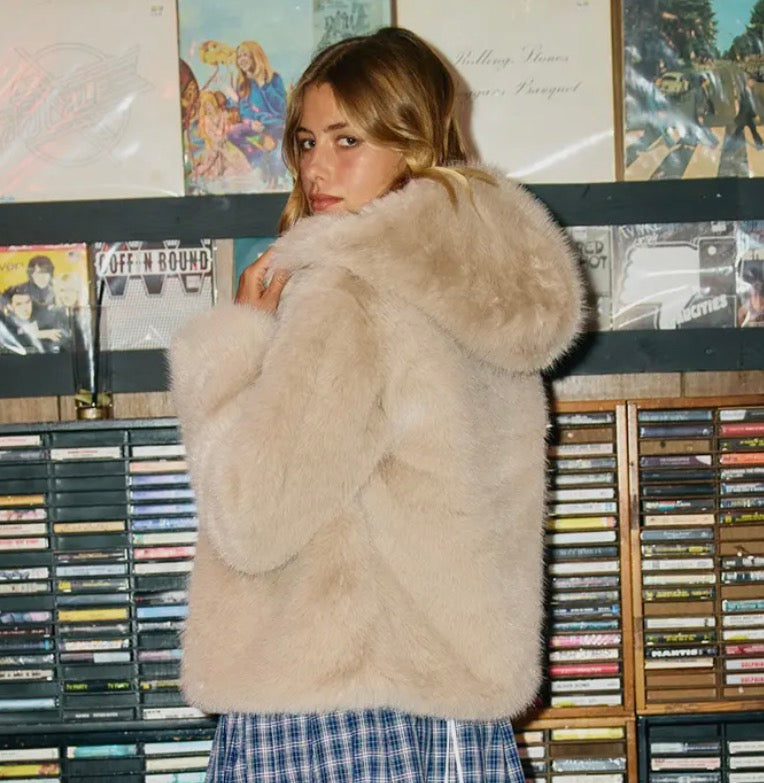 Faux fur jacket