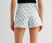 Grey Checkered Charm shorts