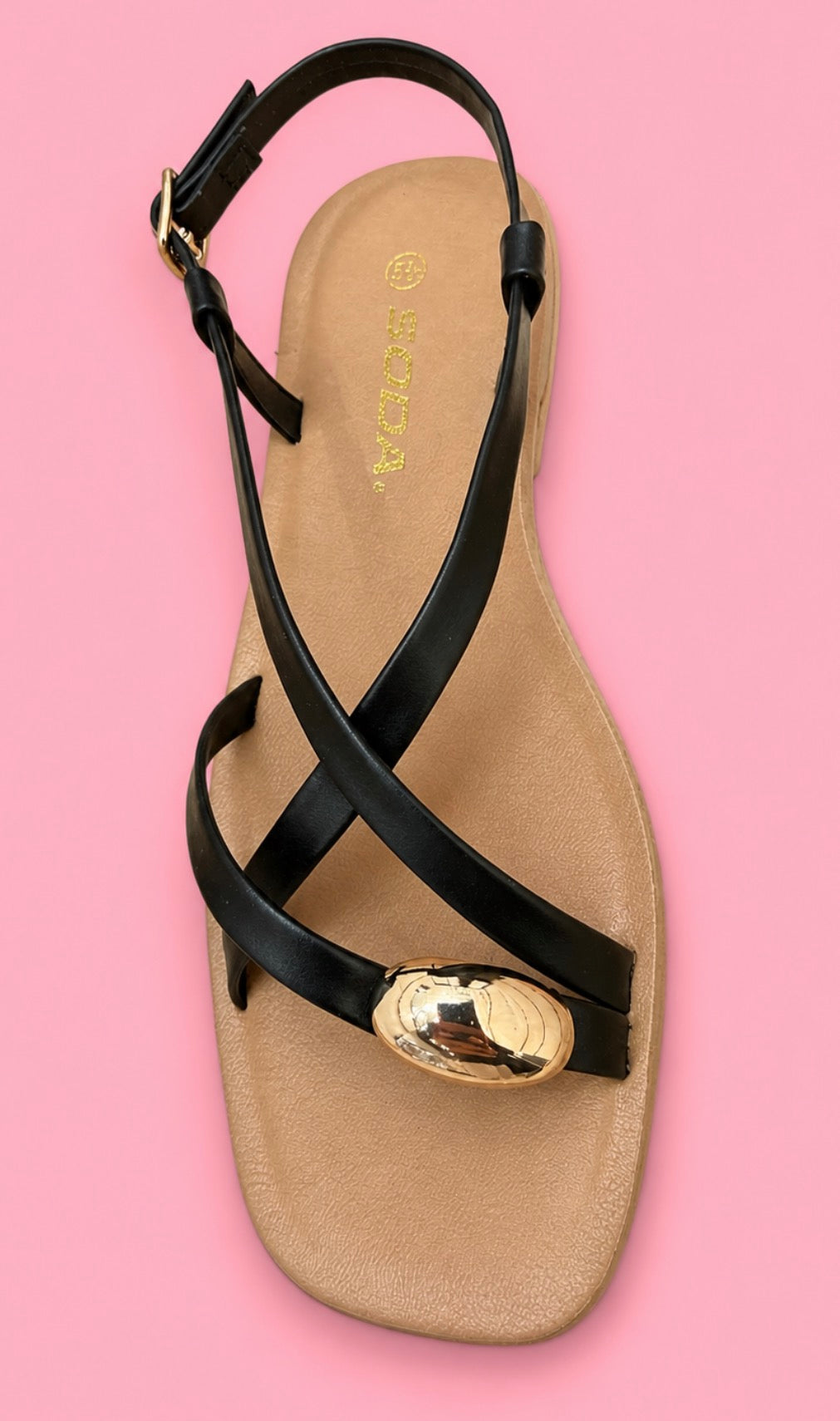 Midnight Muse Gold Accent Sandals
