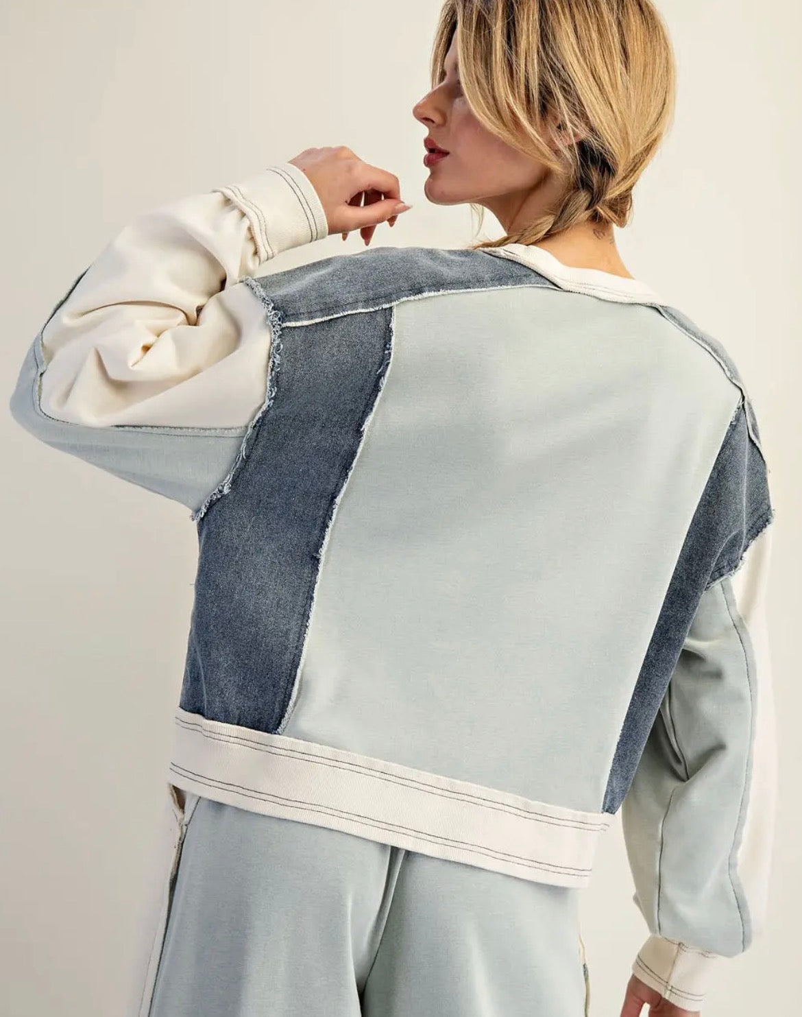 Washed blue sweatshirt