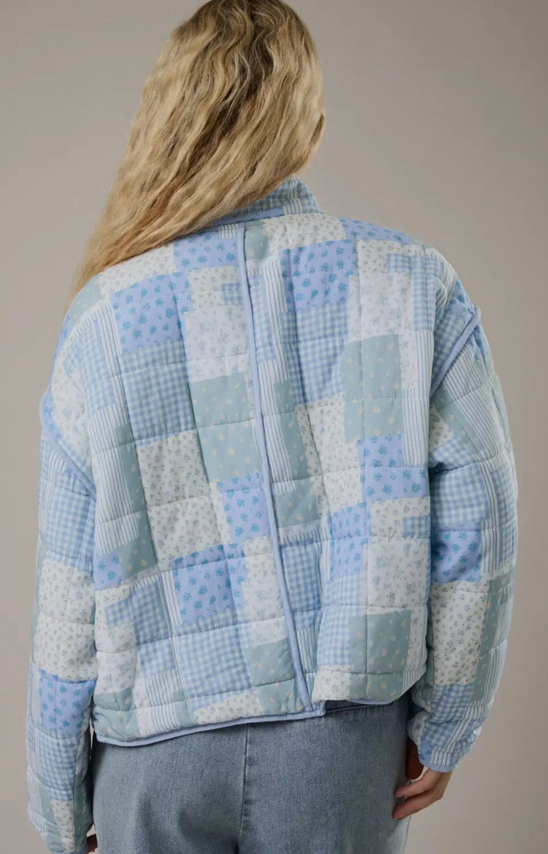 Blue patchwork jacket