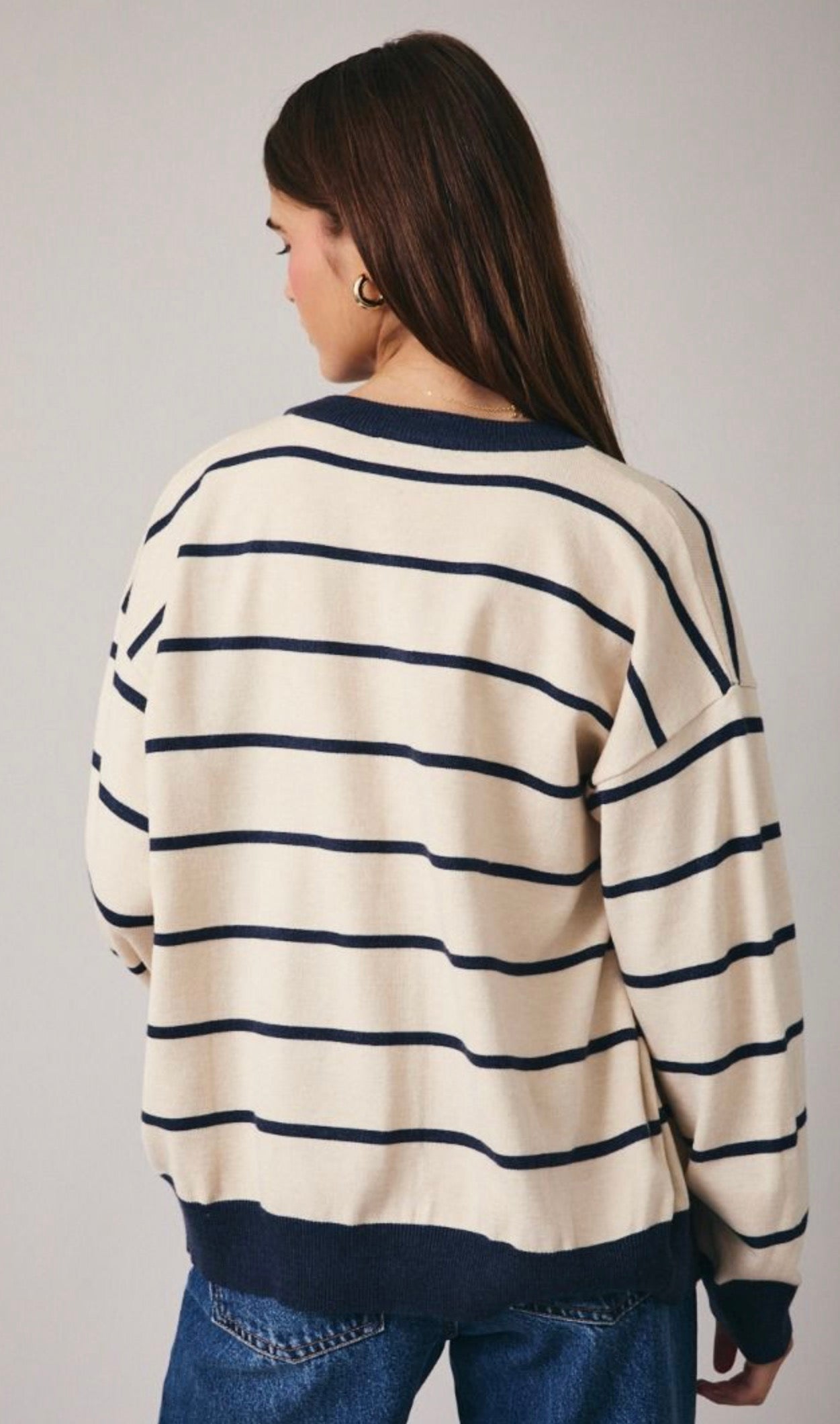 Color block sweater cardigan