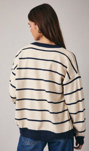 Color block sweater cardigan