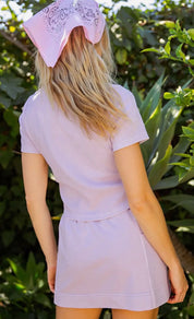 On The Move Ribbed Skort Set