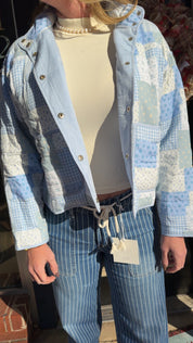 Blue patchwork jacket