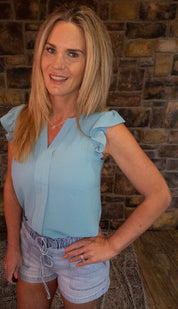 (Copy) Sleeveless V neck blouse