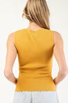 Mustard square neck