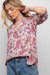 Parsley print blouse