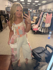 Patchwork Petals Overalls Jumpsuit