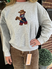 Cowboy teddy bear sweatshirt