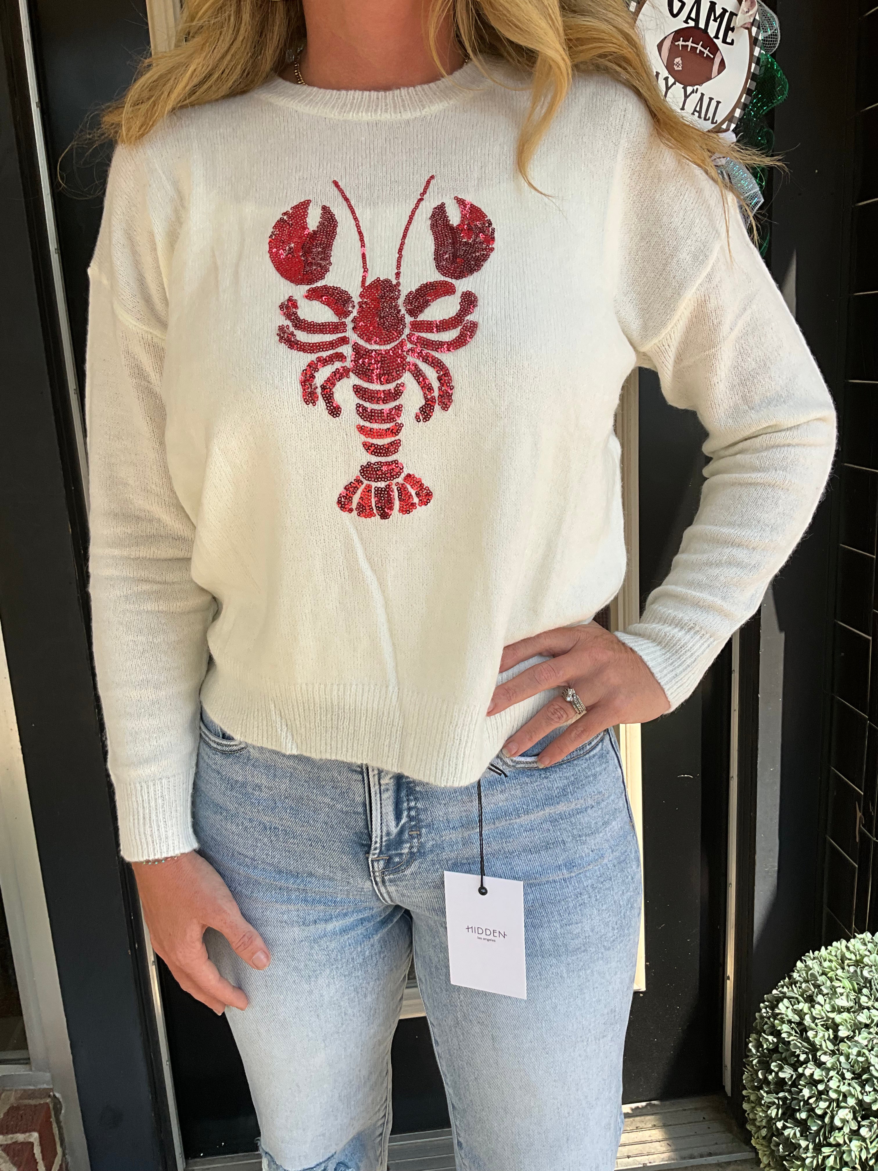 Lobster sequin sweater