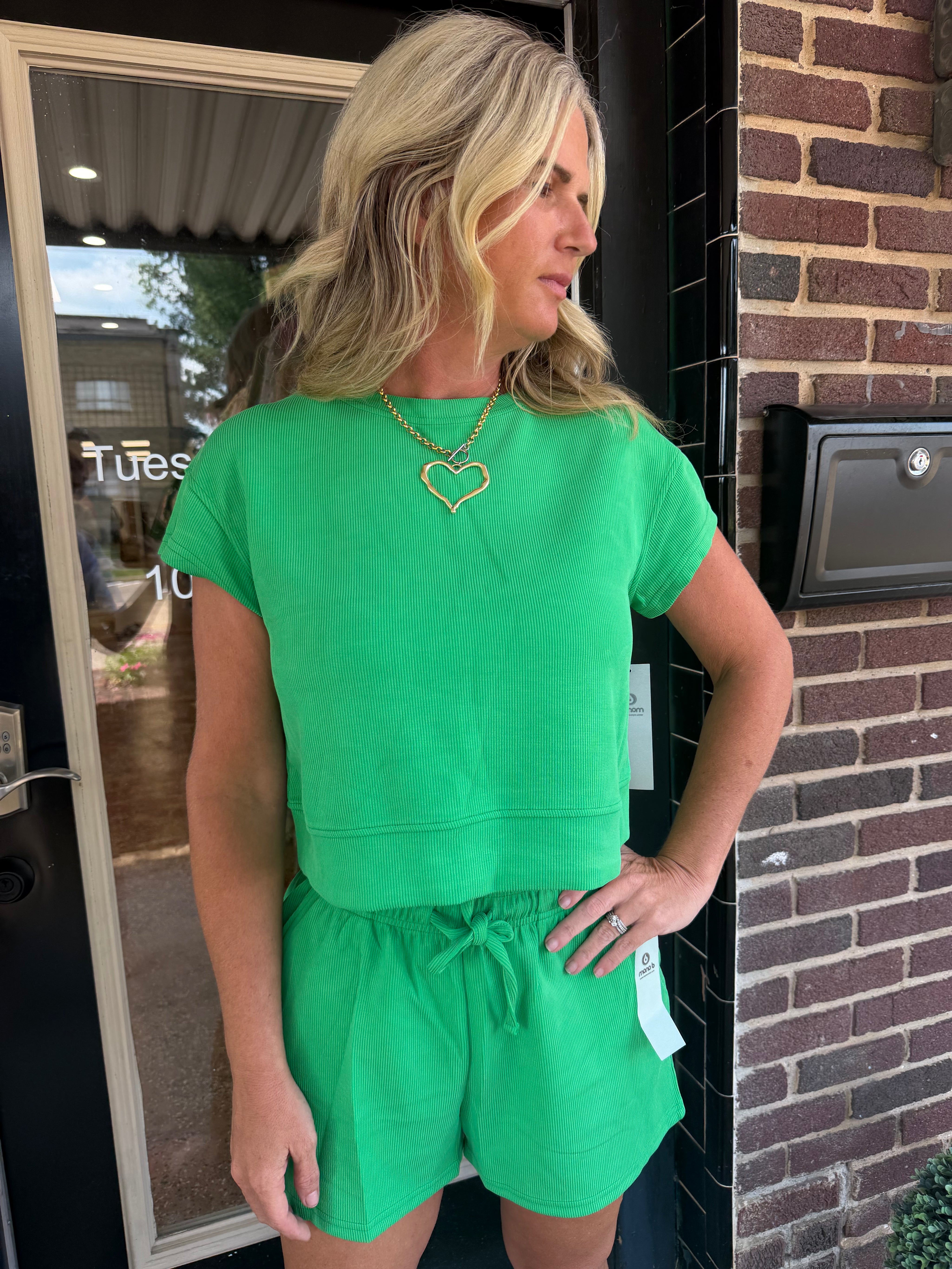 Emerald Escape Ribbed Lounge Set
