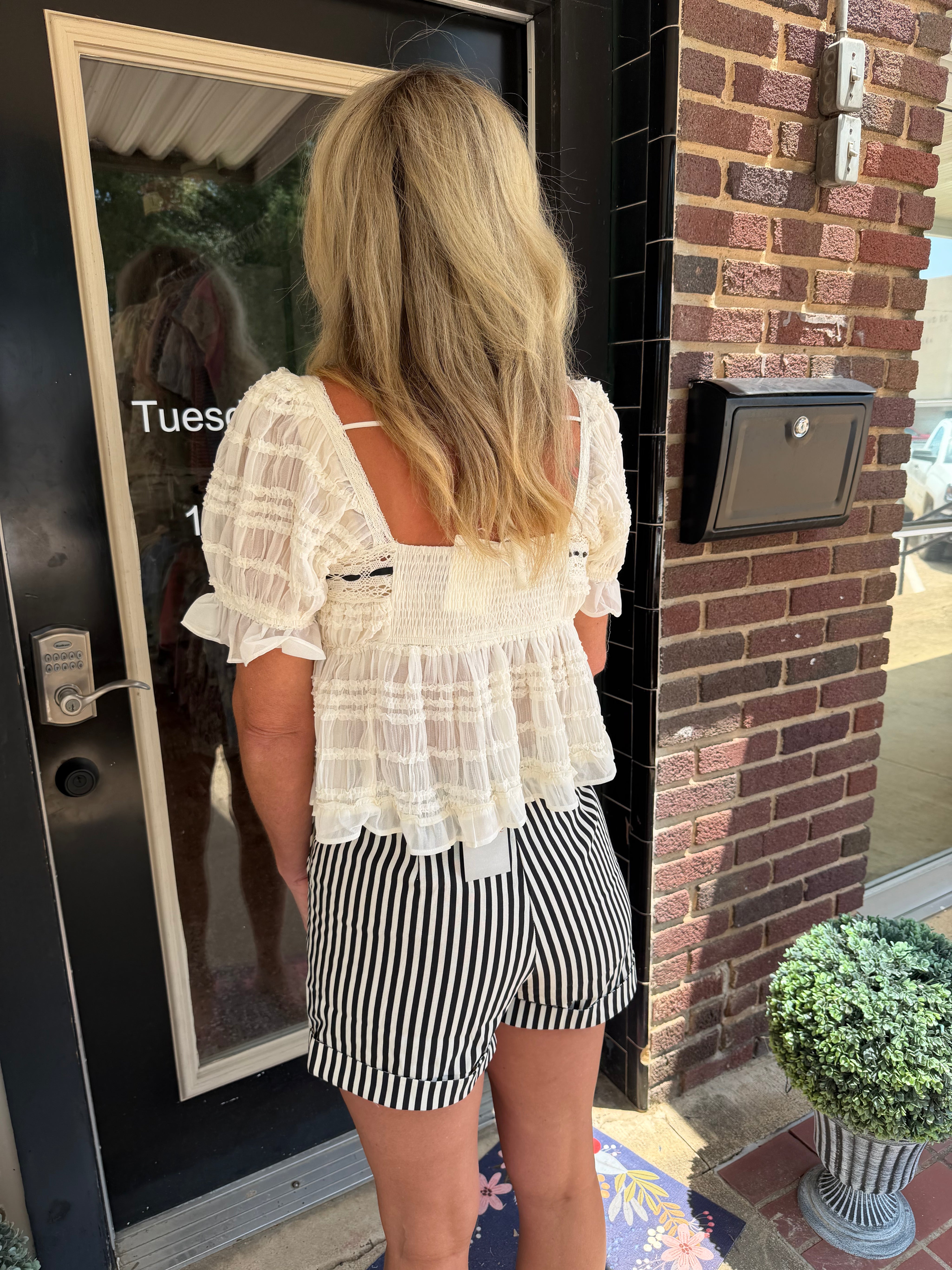 City Stroll Pinstripe Shorts