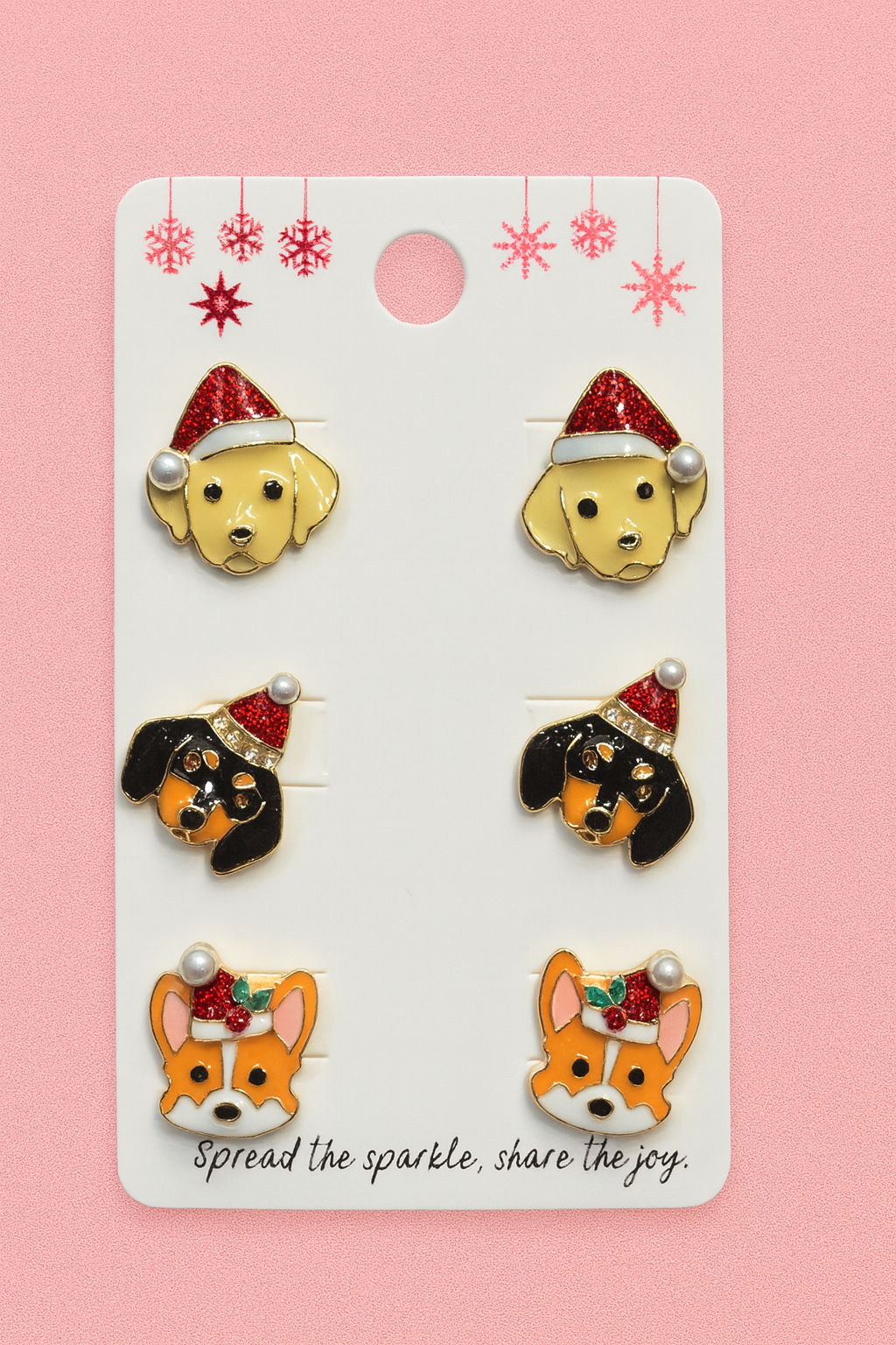 3 pack puppy earrings