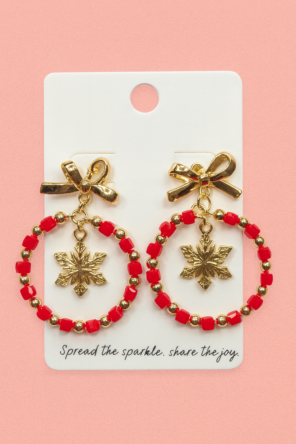 Christmas star hoops