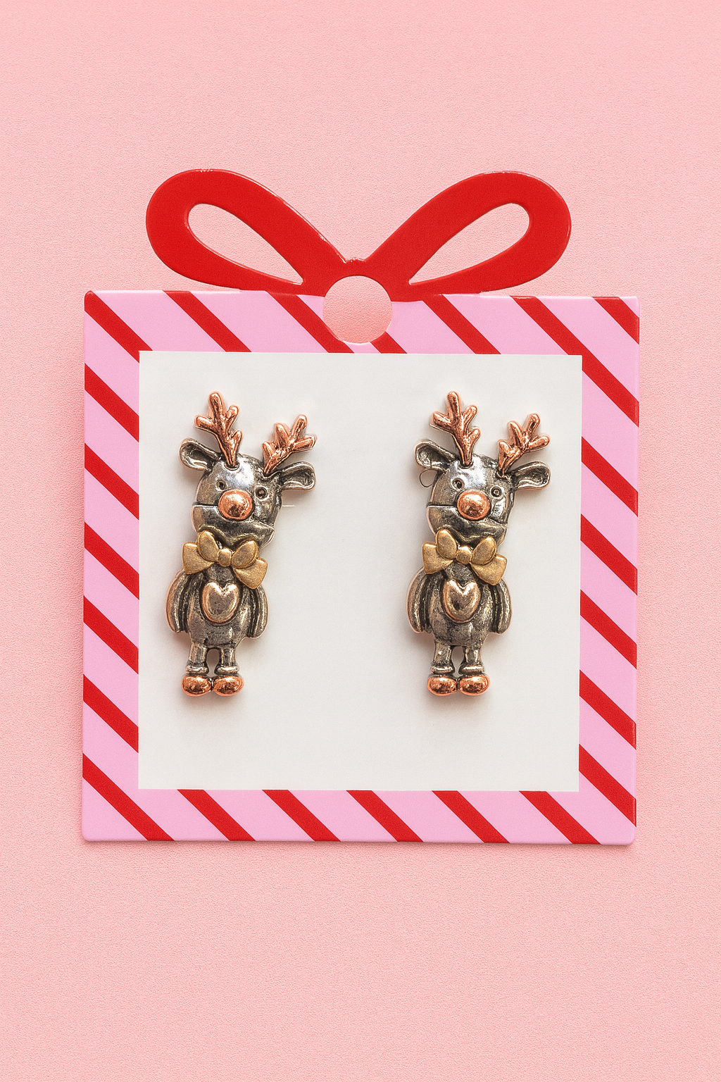 Christmas teddy earrings