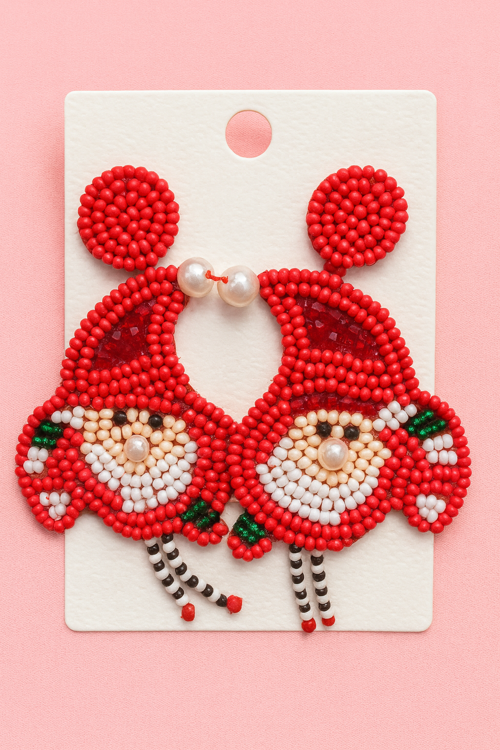 Christmas beaded earrings
