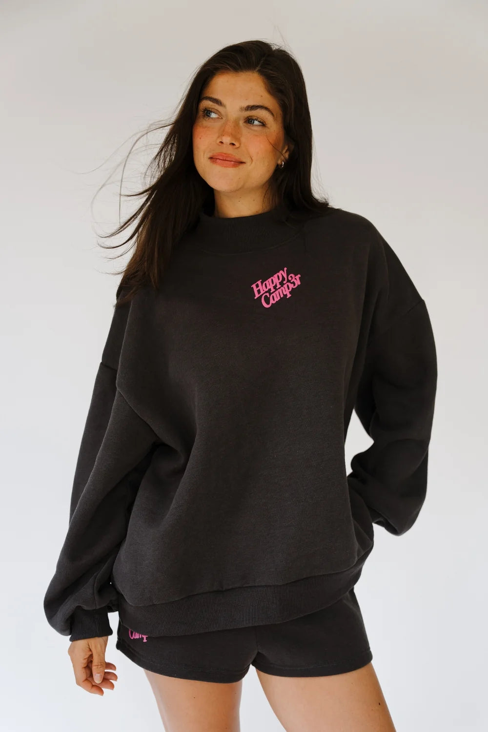 Happy Camp3r Puff Series Slate Gray Mockneck